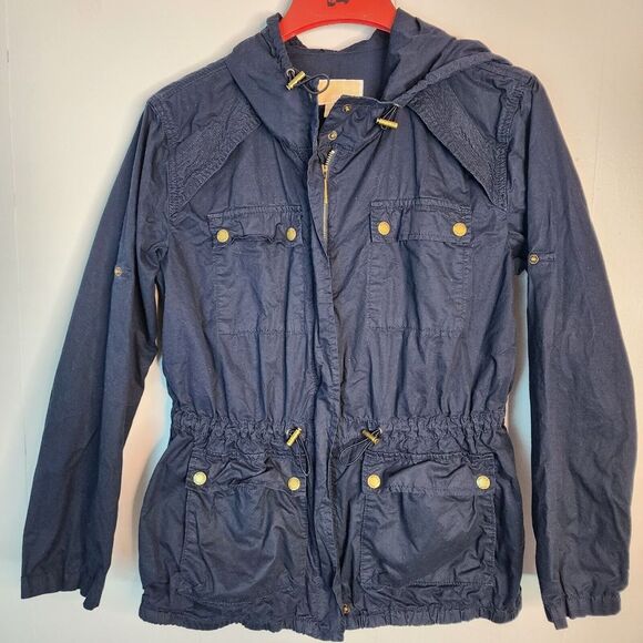 Michael Kors Jackets & Blazers - Michael Kors Jacket Womens‎ S Navy Blue Long Sleeve Pockets Anorak Windbreaker
